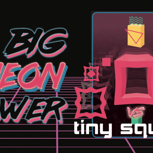 Big NEON Tower VS Tiny Square
