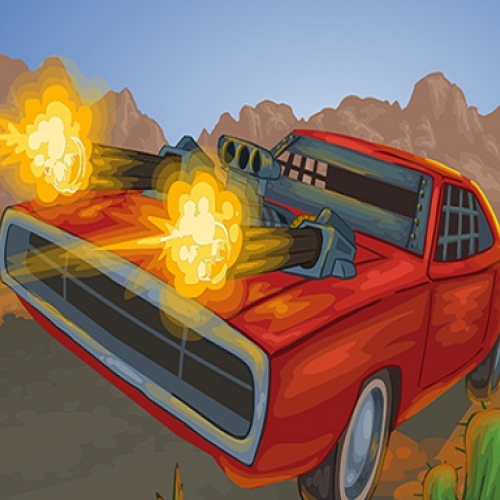 Battle On Road Car Game 2D