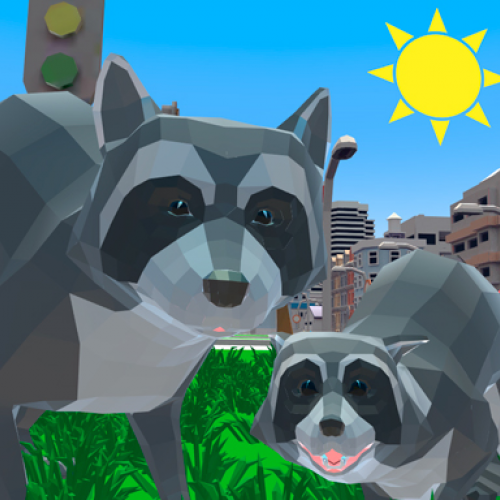 Raccoon Adventure City Simulator 3D